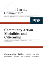 Lesson 5 Forms of Community Engagement That Contribute to Community Development Through Solidarity