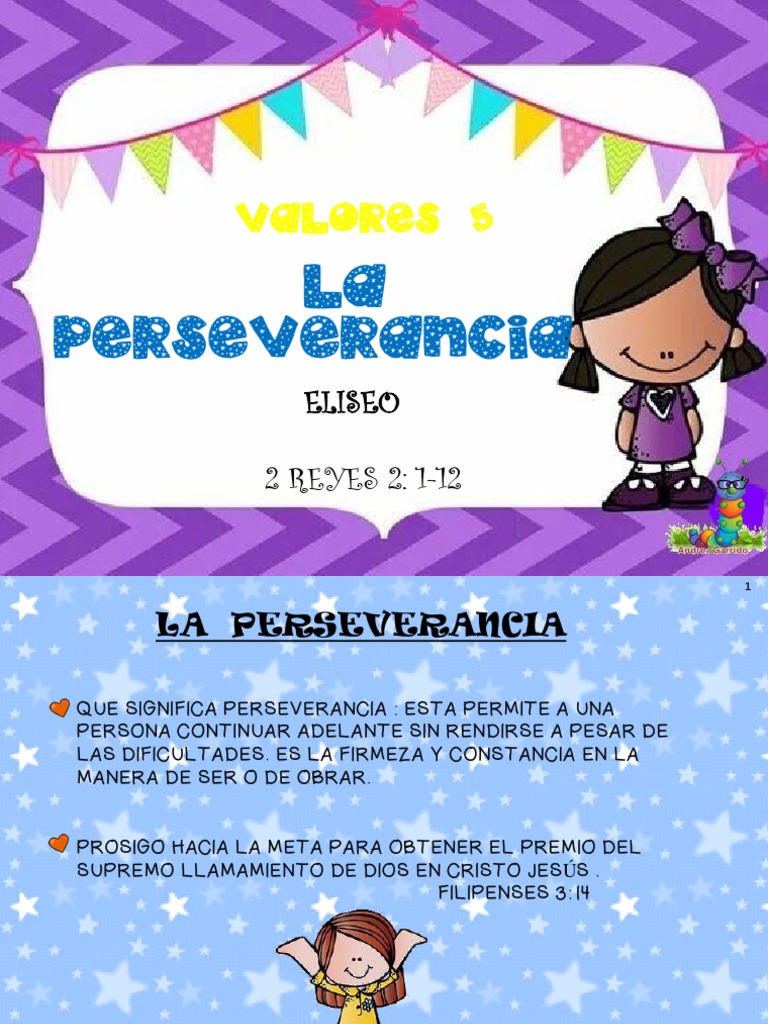 Valor de la Perseverancia para Niños | PDF