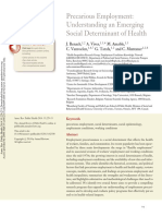 Precarious Employment Understanding An Emerging Social Determinant of Health