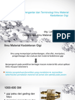 Kuliah Pengantar Dan Terminologi Ilmu Material Kedokteran Gigi