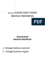 Kedudukan Dan Fungsi Bahasa Indonesia