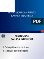 Kedudukan & Fungsi BHS Indonesia