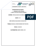 Manual de Mecanismos Analisis de Posicion, Velocidad y Aceleracion