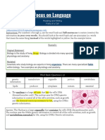 Copy of Focus On Language (Reading and Writing) Parts of A Cell