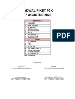 Jadwal Piket P3K 17 Agustus 2020