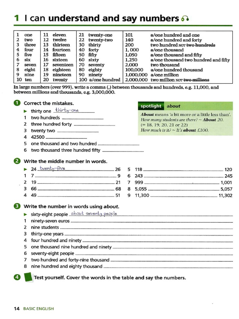 I Can Understand and Say Numbers | PDF