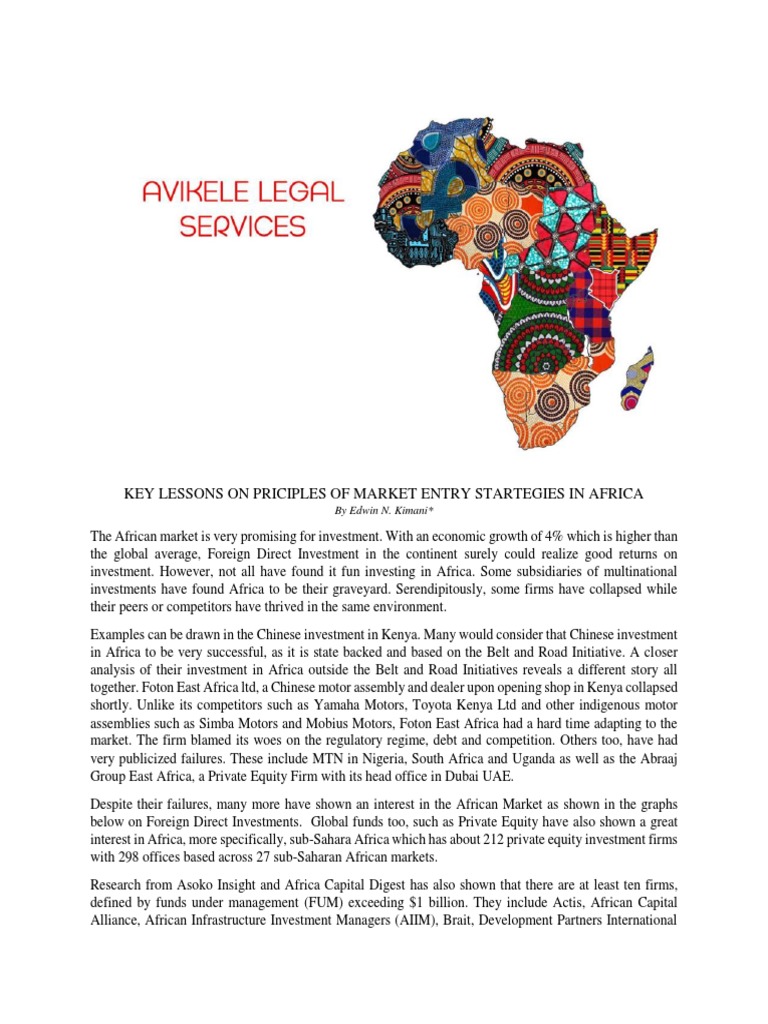 Lessons On Priciples of Market Entry Startegies in Africa | PDF ...