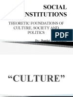 Theoritical Foundation On Culture