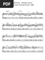 Autumn Leaves Complete Transcription