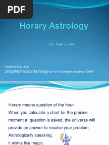 By Inge Lohse: Simplified Horary Astrology