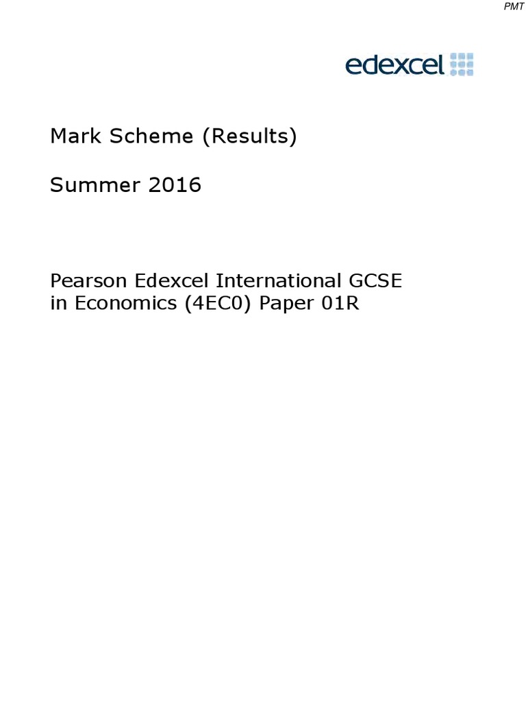 June 2016 (R) MS - Paper 1 Edexcel Economics IGCSE | PDF | Price ...