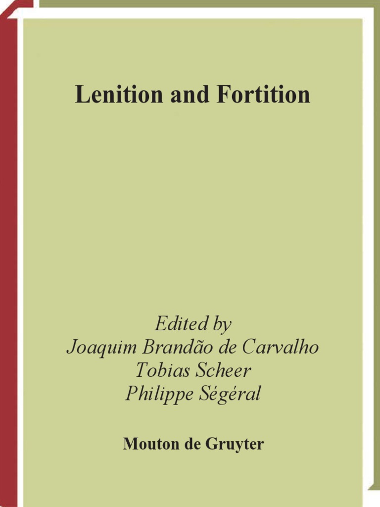 (Brandao de Carvalho, Joaquim) Lenition and Fortition | PDF ...