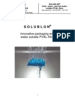 Solublon: Innovative Packaging With Water Soluble PVAL-films