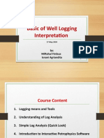 Basic of Well Logging Interpretation: By: Miftahul Firdaus Isnani Agriandita