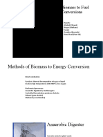 Biomass To Fuel Conversions