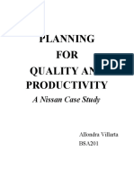 Planning FOR Quality and Productivity: A Nissan Case Study