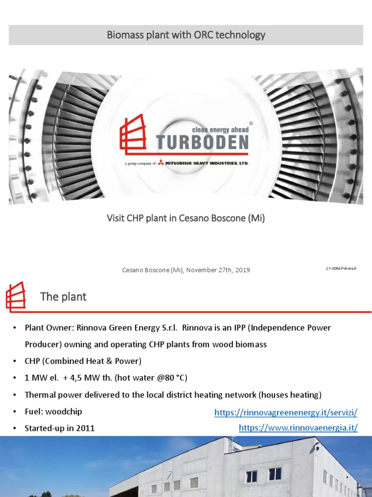 Biomass Plant Presentation | Download Free PDF | Cogeneration | Energy