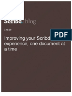 Improving Your Scribd Reading Experience One Document at A Time, Scribd Blog, 7.10.09