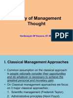 History of Management Thought