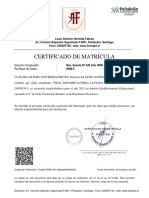 Certificado de Matrícula