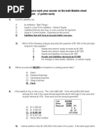 Multiple Choice: Please Mark Your Answer On The Both Bubble Sheet and On This Test. (7 Points Each)