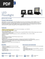 Tungsram LED Floodlight Range Data Sheet EN