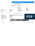 Medical test registration confirmation slip