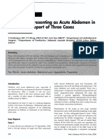Pneumonia Presenting As Acute Abdomen in Children: A Report" of Three Cases