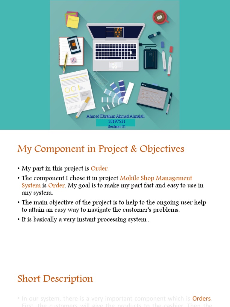 Mobile Shop Management System (Order) Presentation PDF