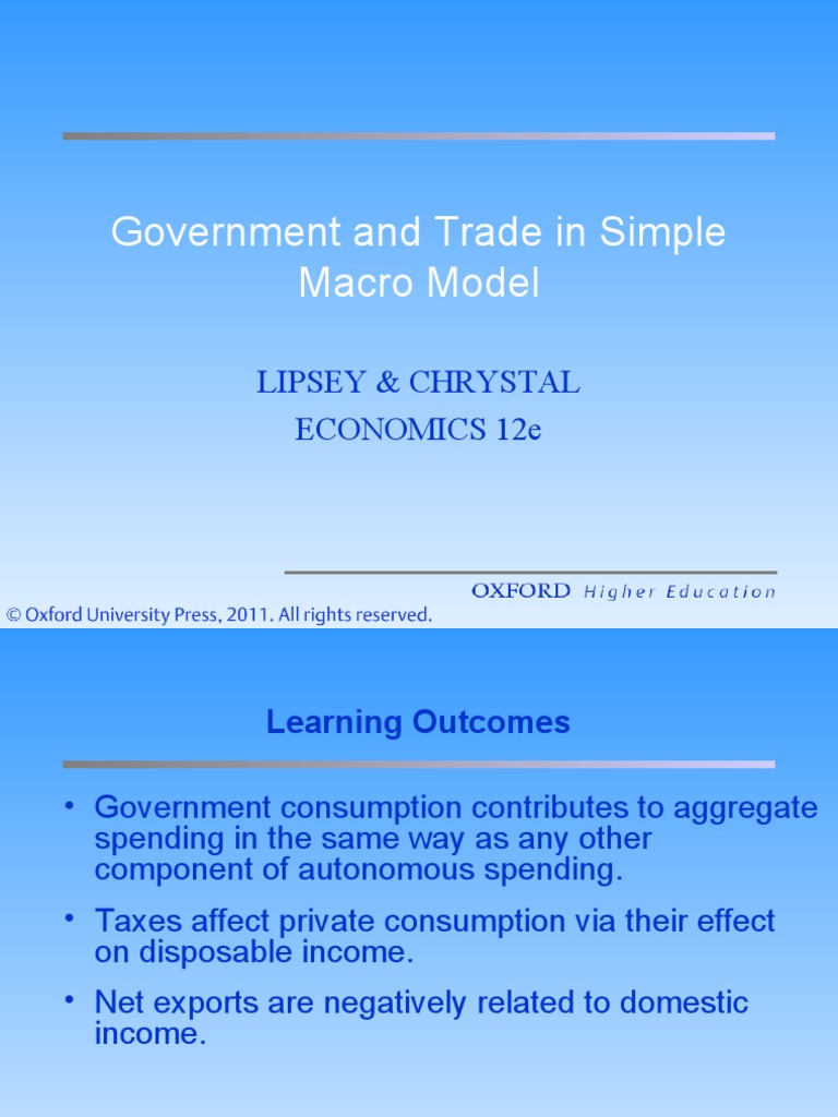 Government and Trade in Simple Macro Model: Lipsey & Chrystal Economics ...
