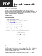 Flow Chart of Accessories Management in Garments Industry