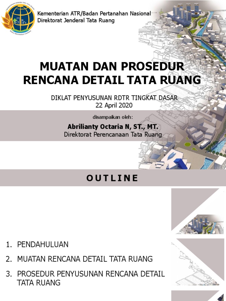 Muatan dan Prosedur Penyusunan RDTR | PDF | Pengelolaan Keuangan & Uang ...