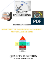 Quality Engineering: DR Afshan Naseem