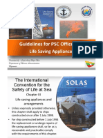 Guidelines For PSC Officers On: Life Saving Appliances