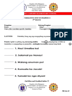 Formative Test in Filipino 1 2