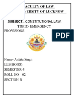 Topic-Emergency Provisions: Faculty of Law University of Lucknow