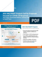 IEEE HAC/SIGHT Projects Call For Proposals Focused On COVID-19 Response