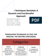 Translation Techniques Revisited: A Dynamic and Functionalist Approach