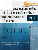 VƯỢT QUA DẠNG ĐIỀN CÂU VÀO CHỖ TRỐNG TRONG PART 6 DỄ DÀNG