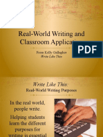 Real-World Writing and Classroom Application: From Kelly Gallagher