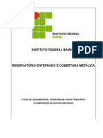 IFBAIANO Reitoria Reservatorio Enterrado Orcamento