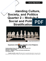 Understanding Culture, Society, and Politics Quarter 2 - Module 6 Social and Political Stratification