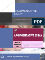 Argumentative Essay: By: Endang Lestari, S. PD., M.PD
