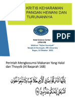Titik Kritis Produk Hewani Dan Turunannya (Kajian Kauniyah Al Hurriyyah-Prof. Dr. Ir. Khaswar Syamsu, M.SC) - 1