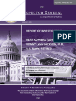 Report No. DODIG-2021-057 - Report of Investigation Rear Admiral (Lower Half) Ronny Lynn Jackson, M.D. U.S. Navy, Retired (Redacted) PDF
