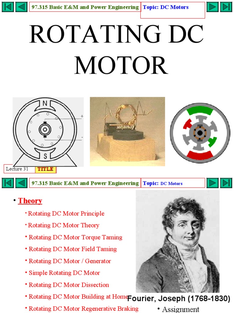 Rotating DC Motor: Title | PDF | Electric Motor | Alternating Current