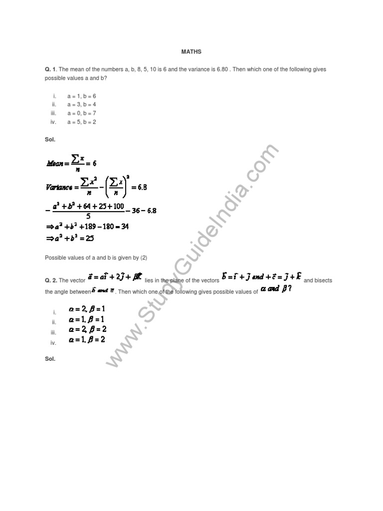 Math Solved | PDF | Equations | Space