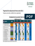 Programación Evaluaciones Del Tronco Común 2021-1