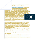 Contexto y Precepción de Comunidad Internacional Ante El Litigio Sobre El Archipiélago de San Andrés y Providencia