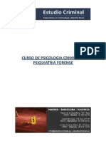 Curso de Psicologia Criminal y Psiquiatria Forense